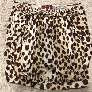 Leopard strapless top L.A.M.B